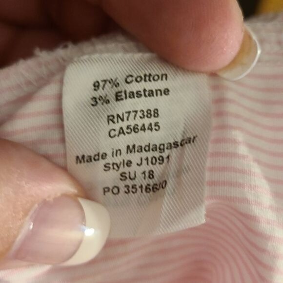 J. CREW Size 4 Pink White Button Up Blouse - Picture 5 of 5